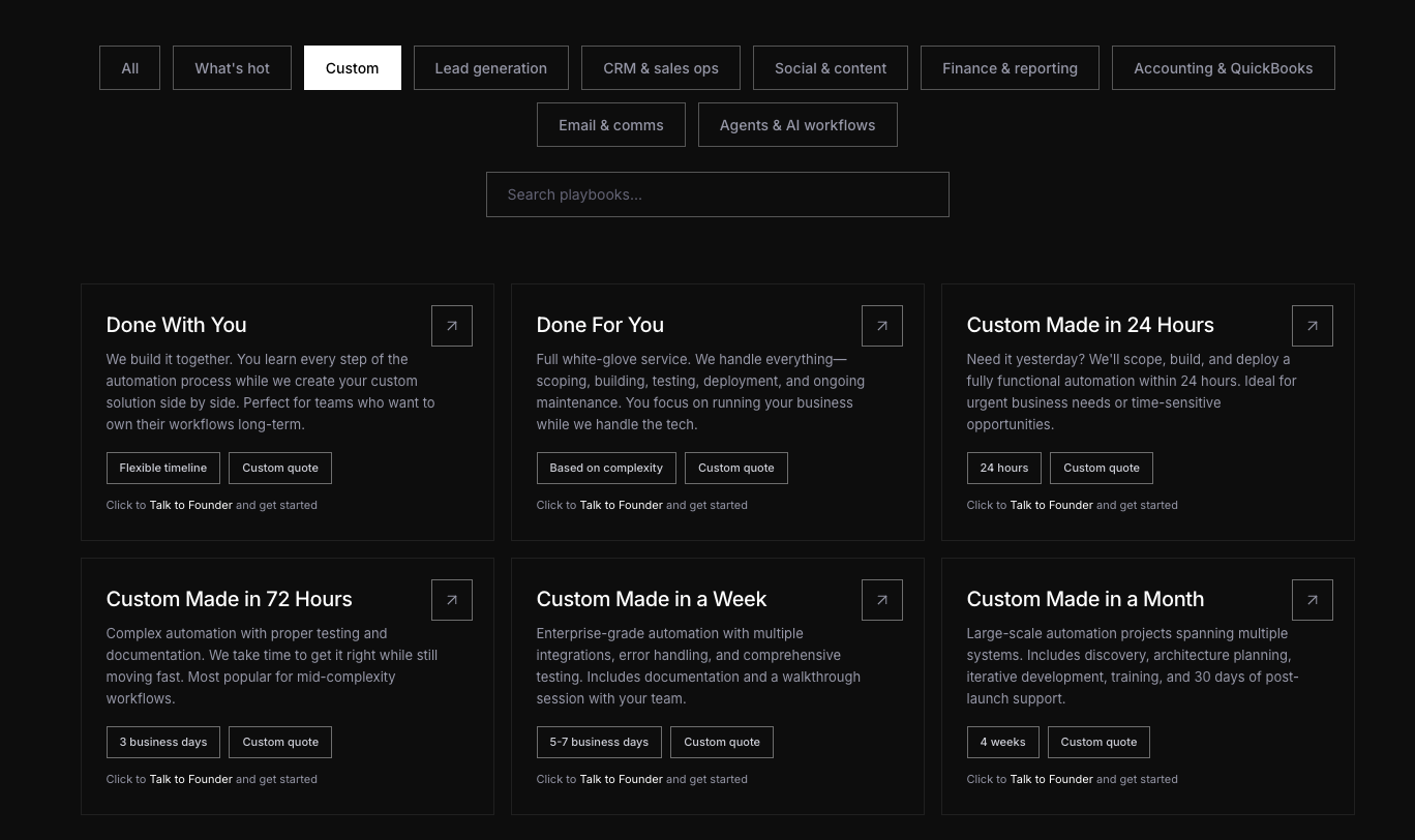 100+ AI Agents on Demand
